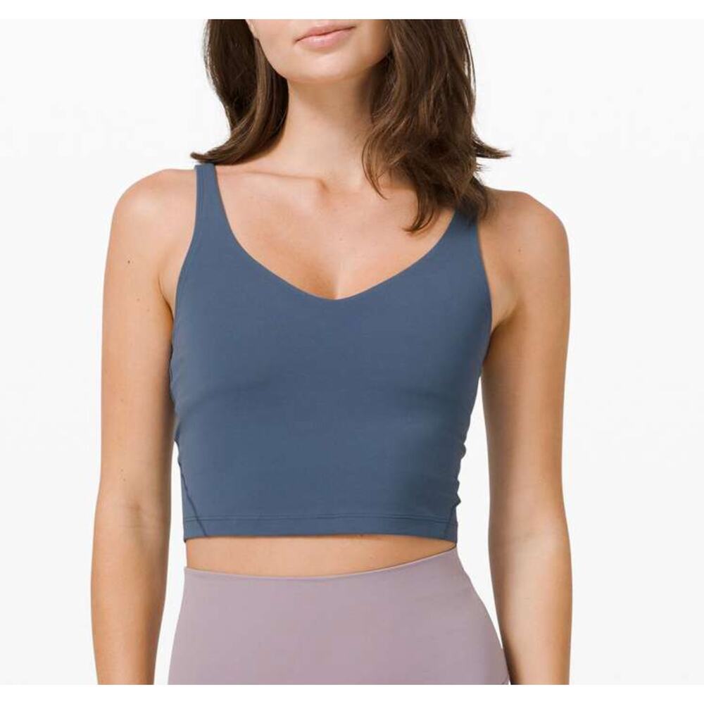 lululemon athletica Blue Slate Cropped Align Tank Top